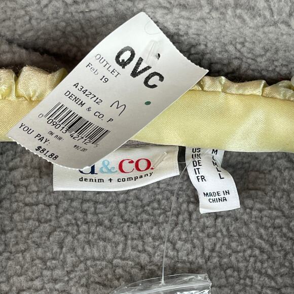 Denim & Company Women’s Medium Blue/Gray Polyester Jacket - Picture 3 of 5